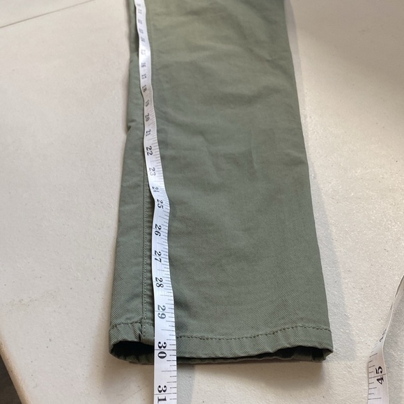 Theory Women's Mid Rise Boyfriend Pant casual twill green size 2 - Picture 9 of 13